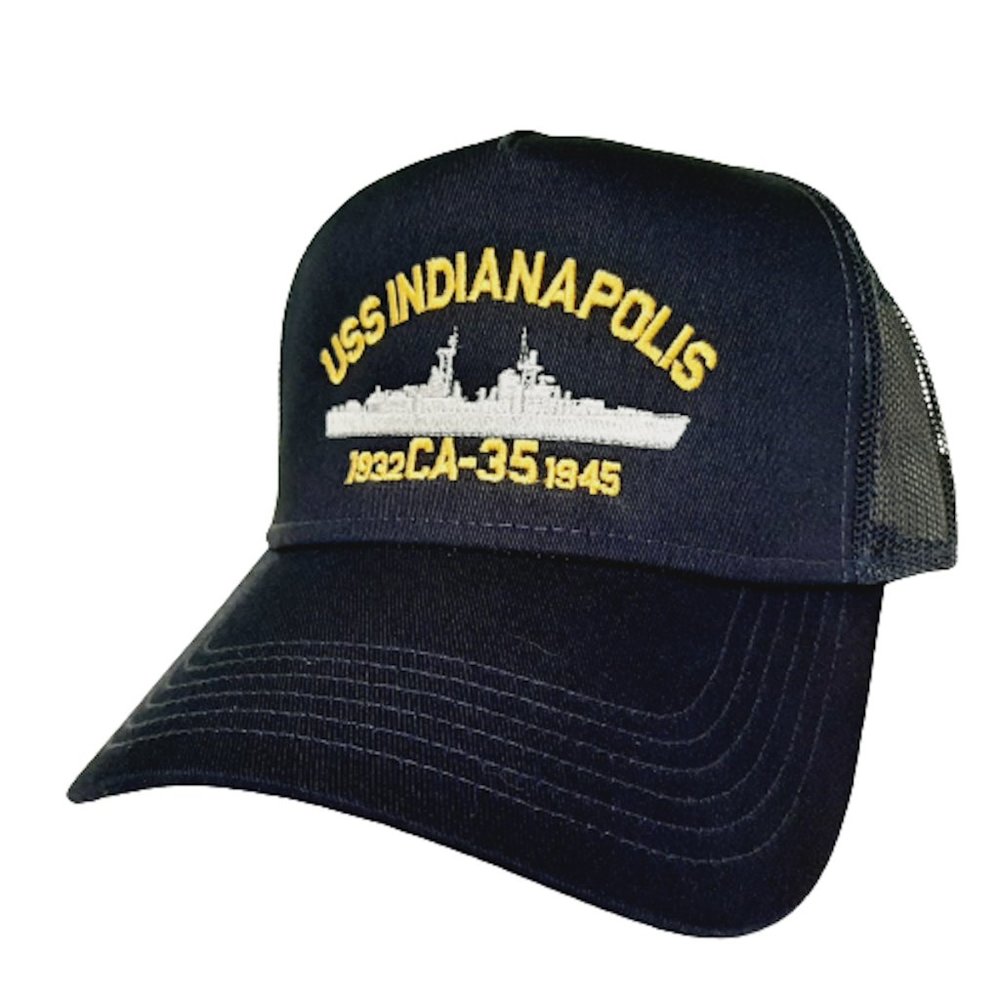 USS Indianapolis CA-35 Baseball Cap Hat Mesh Snapb